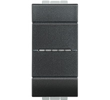 BT LL Антрацит Переключатель промежуточный Axial с безвинтовой зажим, 1 мод.