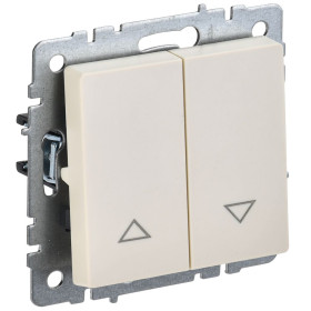 IEK BRITE BASE Бежевый Выключ. жалюзи 10А ВС10-1-5-БрКр