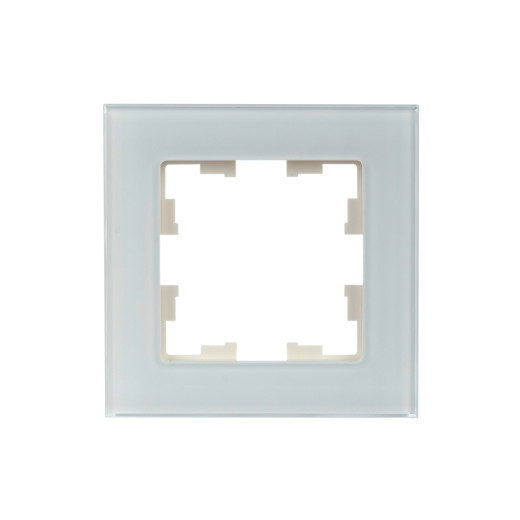BRITE Рамка 1-мест. РУ-1-2-БрБ стекло бел. IEK