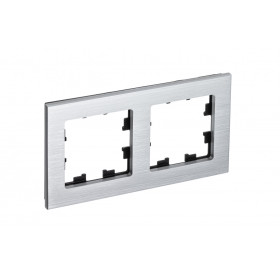 Systeme Electric AtlasDesign Nature Металл серебро Рамка 2-ая