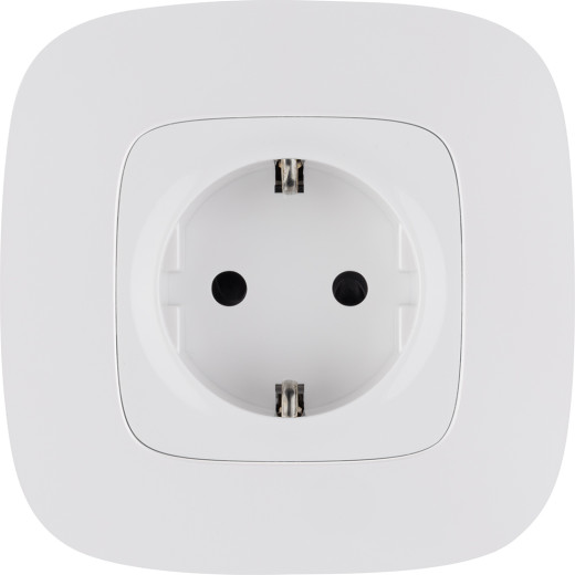 Valena ALLURE.Силовая розетка 2К+З 16А 250В с защитными шторками.Безвинтовые зажимы.С лицевой панелью.Белая