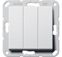 Gira S-55 Алюминий Выключатель 3-клавишный (звонок) с винтовыми клеммами