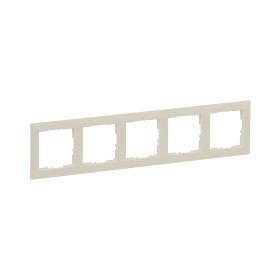 Legrand/Daccord SUNO Слоновая кость Рамка декоративная универсальная 5-постовая.