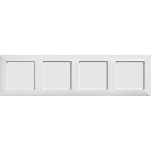 Рамка 4-кратная для вертикальной и горизонтальной установки; белая