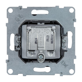 Legrand/Daccord SUNO Антрацит Розетка TV-SAT двухкабельная.