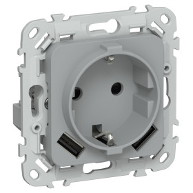 FLITE Роз.с з/к/ш 16А USB AA 3,1А б/к РСЮша11-1-ФлС сер. IEK