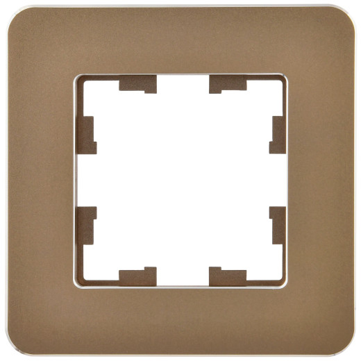 BRITE Рамка 1-мест. РУ-1-1-Бр металл латунь RE IEK