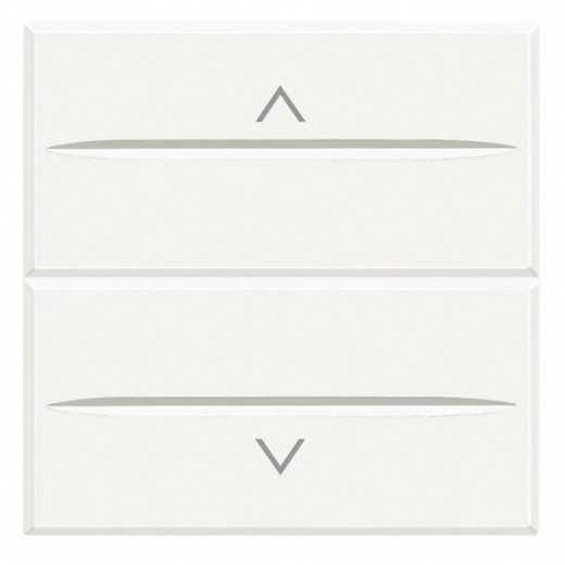 Axolute Кнопка двойная с блокировкой 1Р (NO) + 1Р (NO) 10 А 250 В~ – 2 модуля, цвет белый