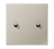 JUNG Центральная плата, 1 пост, 2 тумблера, цилиндр с окошком металлическое исполнение нержавеющая сталь серия LS