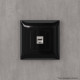 Компьютерная розетка RJ-45 без шторки в стену, кат.6 одинарная экранированная, Avanti, черный квадрат