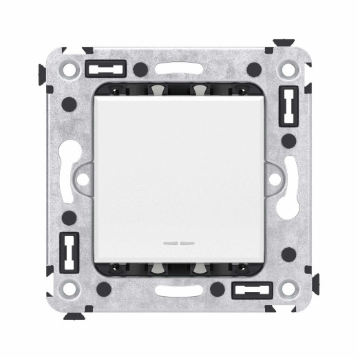 Кнопка одноклавишная в стену, Avanti, белое облако