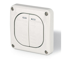 DKC Переключатель однополюсный, двухклавишный