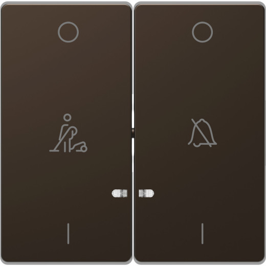 MERTEN D-Life КЛАВИША 2-ная, линзой LED, символ: звонок/горничная, МОККО