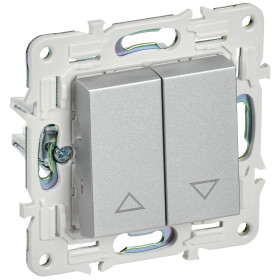 IEK SKANDY Серебряный Выключатель жалюзи 10А SK-V12S