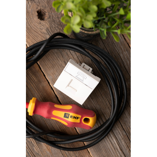 Розетка RJ11, 2 модуля EKF