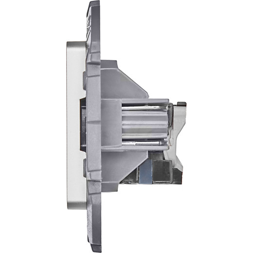 Розетка компьютерная RJ45 категория 6 UTP - Legrand/Daccord Inspiria - алюминий