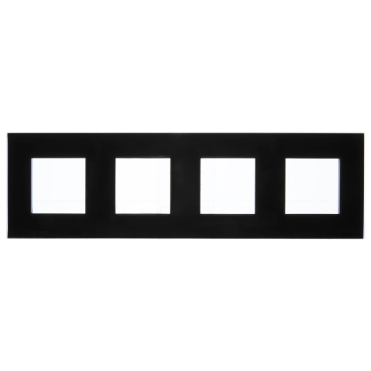 SKANDY Рамка 4-мест. SK-F24Bl стекло черн. IEK