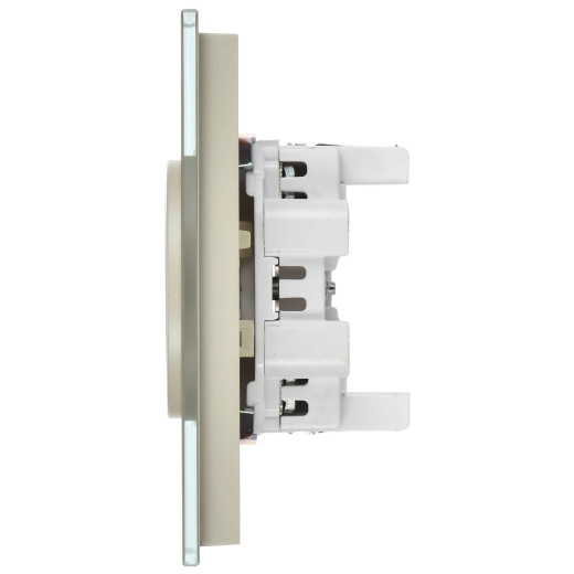 SKANDY Роз. 2-я без з/к/ш стекло 10А SK-R03B беж. IEK