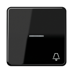 JUNG CD 500/CD plus Черная Клавиша 1-ая с/п с символом ЗВОНОК