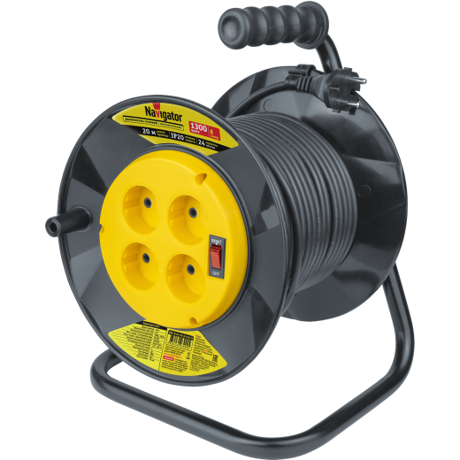 Удлинитель Navigator 93 900 NPE-R-04-20-X-2x0.75 катушка 4 гн. б/з 20м (Россия)