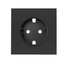 Simon 100 Черный матовый Накладка розетки Schuko