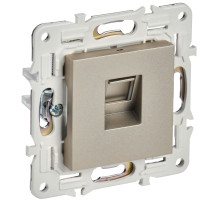 IEK SKANDY Шампань Розетка компьютерная RJ45 кат.6 SK-K02Sh