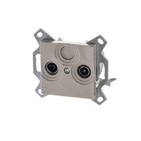 ABB EPJ Levit кофе макиато / белый Розетка TV-R, оконечная, кофе макиато