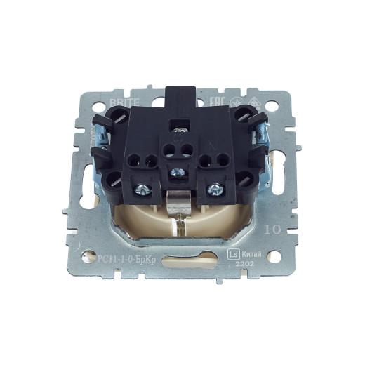 BRITE Роз. с з/к без з/ш 16А РС11-1-0-БрКр беж. IEK