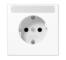 JUNG LS990 Белая Розетка штепсельная Schuko 16A, 250V с полем для надписи