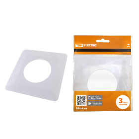 TDM Одноместная защитная рамка для выключателей или розеток для защиты обоев 130х130 мм, белая