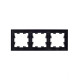 BRITE Рамка 3-мест. РУ-3-БрЧ черн. IEK