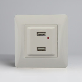 Розетка 2xUSB A, 125-250V (белый)