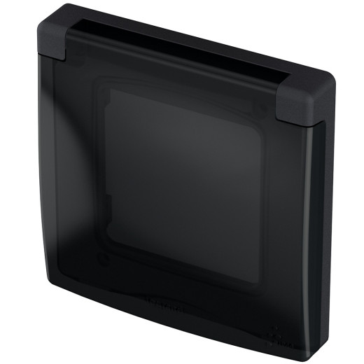 Рамка с защитной крышкой IP44 - Legrand Inspiria - антрацит