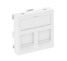 OBO Bettermann Корпус розетки компьютерной двойной тип OBO (прямой) 45x45 мм, 1 модуль Modul45, белый