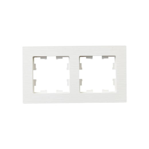 BRITE Рамка 2-мест. РУ-2-Бр бел. рифленый IEK