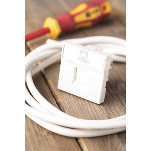 Розетка RJ45 кат. 5e, 2 модуля EKF