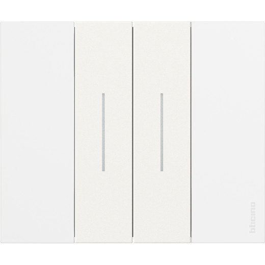 LIVING NOW. Декоративная рамка 2 модуля.Цвет Белый.