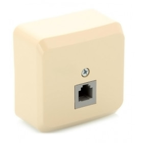 Systeme Electric Этюд наруж Крем Розетка ТЛФ 1-ая