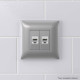 Компьютерная розетка RJ-45 без шторки в стену, кат.6А двойная, Avanti, закаленная сталь