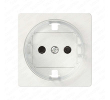 Simon 82 + 82 Nature Белая Накладка на 2-х полюсн. розетку 2P+E с заземл. с уменьш.глубиной уст., S82,82Н,82Д