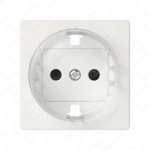 Накладка на 2-х полюсн. розетку 2P+E с заземл. с уменьш.глубиной уст., S82,82Н,82Д, белый