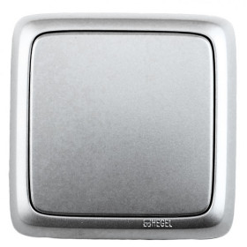 Hegel Альфа наруж Серебро ВА16-111-06 Выключатель 1-клавишный