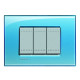 Livinglight Рамка прямоугольная, 3 модуля, цвет Голубой