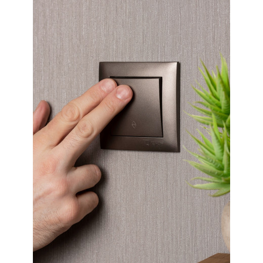 Валенсия лицевая панель выключателя проходного 1-кл. 10А графит EKF PROxima