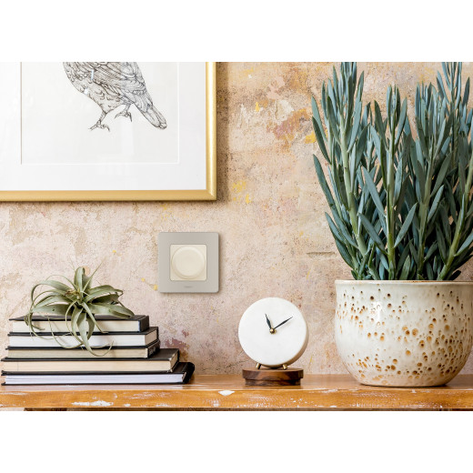 Диммер поворотно-нажимной - Legrand/Daccord Inspiria - без нейтрали 300Вт - слоновая кость