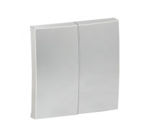 EKF PROxima Валенсия лицевая панель выключателя 2-кл. 10А сталь.