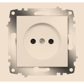 ABB Cosmo Алюминий Розетка б/з с защитными шторками