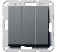 Gira S-55 Антрацит Выключатель / Переключатель 3-клавишный