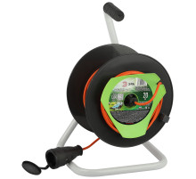 ЭРА Удлинитель силовой RP-1-2x0.75-20m на пластиковой катушке без заземления 1 розетка 20м ПВС 2х0,75мм2