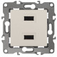 12-4110-02 ЭРА Устройство зарядное USB, 230В/5В-2100мА, IP20, Эра12, слоновая кость (6/60/1920)